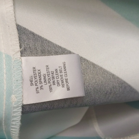 London Times Striped Shift Dress with Belt - Women's 10 - Picture 8 of 8